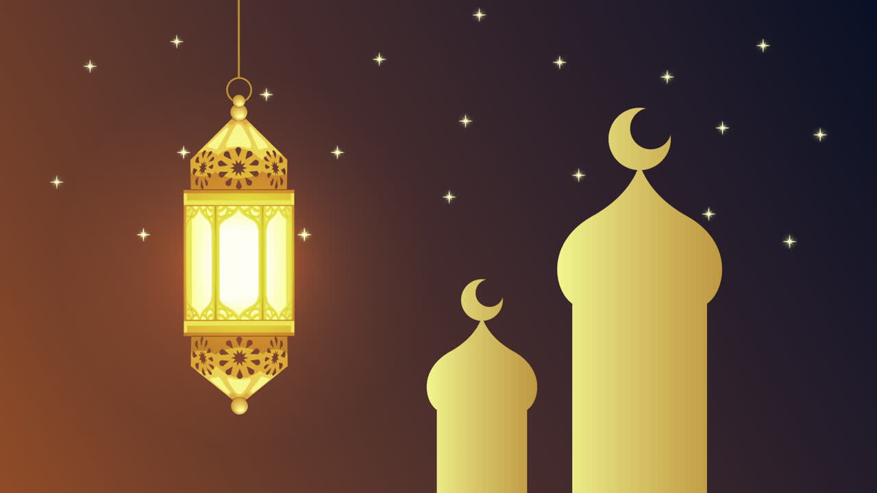 diseño de linterna y mezquita de ramadán