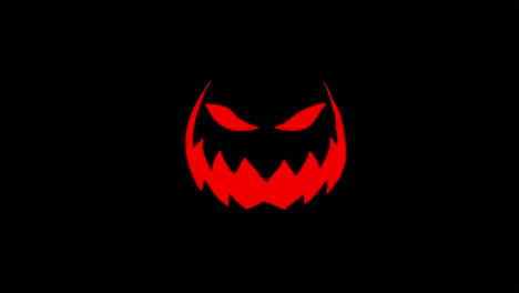 red teeth and eyes on a black background