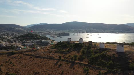 the windmills of ancient bodrum.