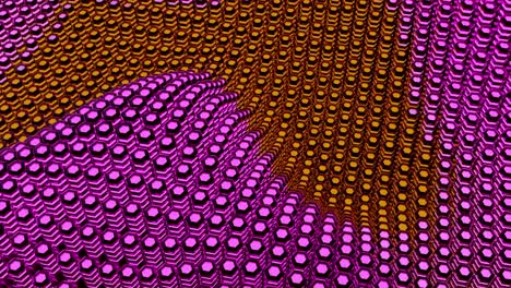 abstract geometric pattern with hexagons in orange and pink colors