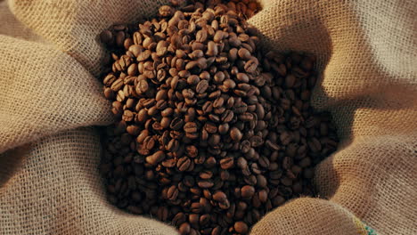 coffee beans in a sack