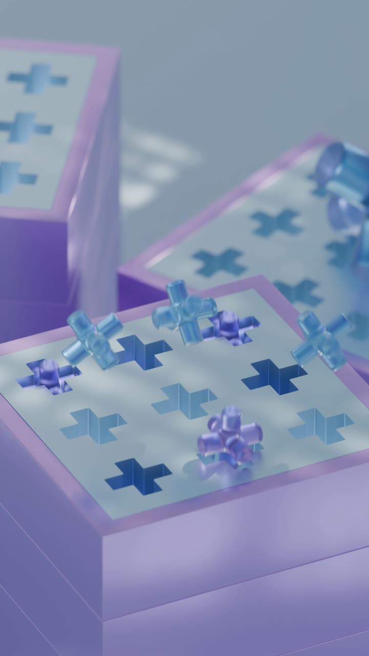 rendering 3D astratto di forme geometriche