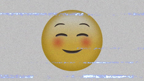 animación del icono de emoji de sonrisa sobre los ruidos en la pantalla