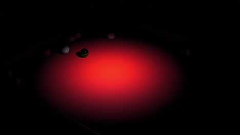 pool table at night