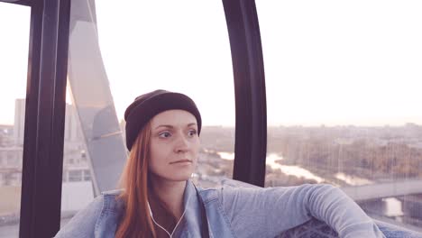 woman enjoying amusement park