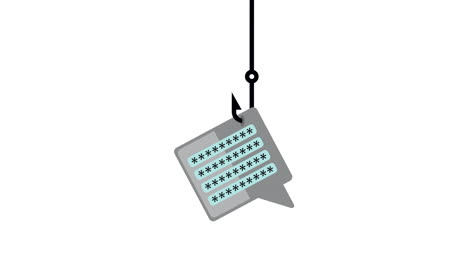 speech bubble with passwords in hook