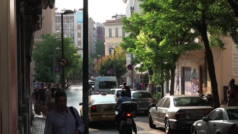 busy streets of greece. downtown athens was alive with people, art, culture, music, business, and graffiti