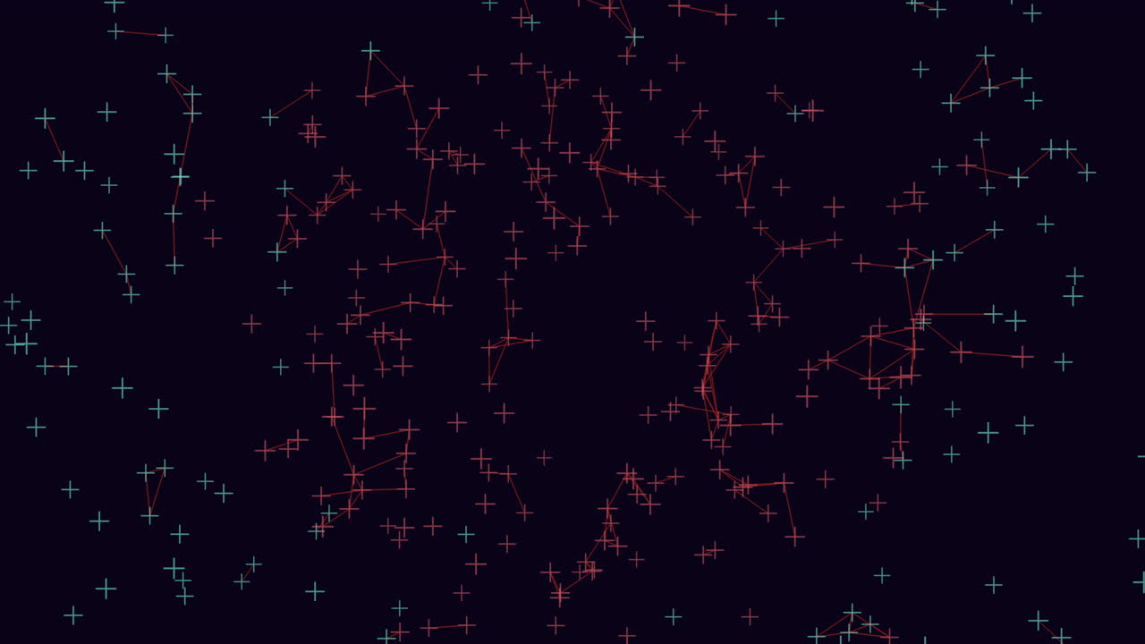 별의 교향곡은 검은색 배경에 은색과 파란색 선의 추상적인 별자리입니다.