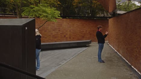 contemplative moments at a japanese garden memorial