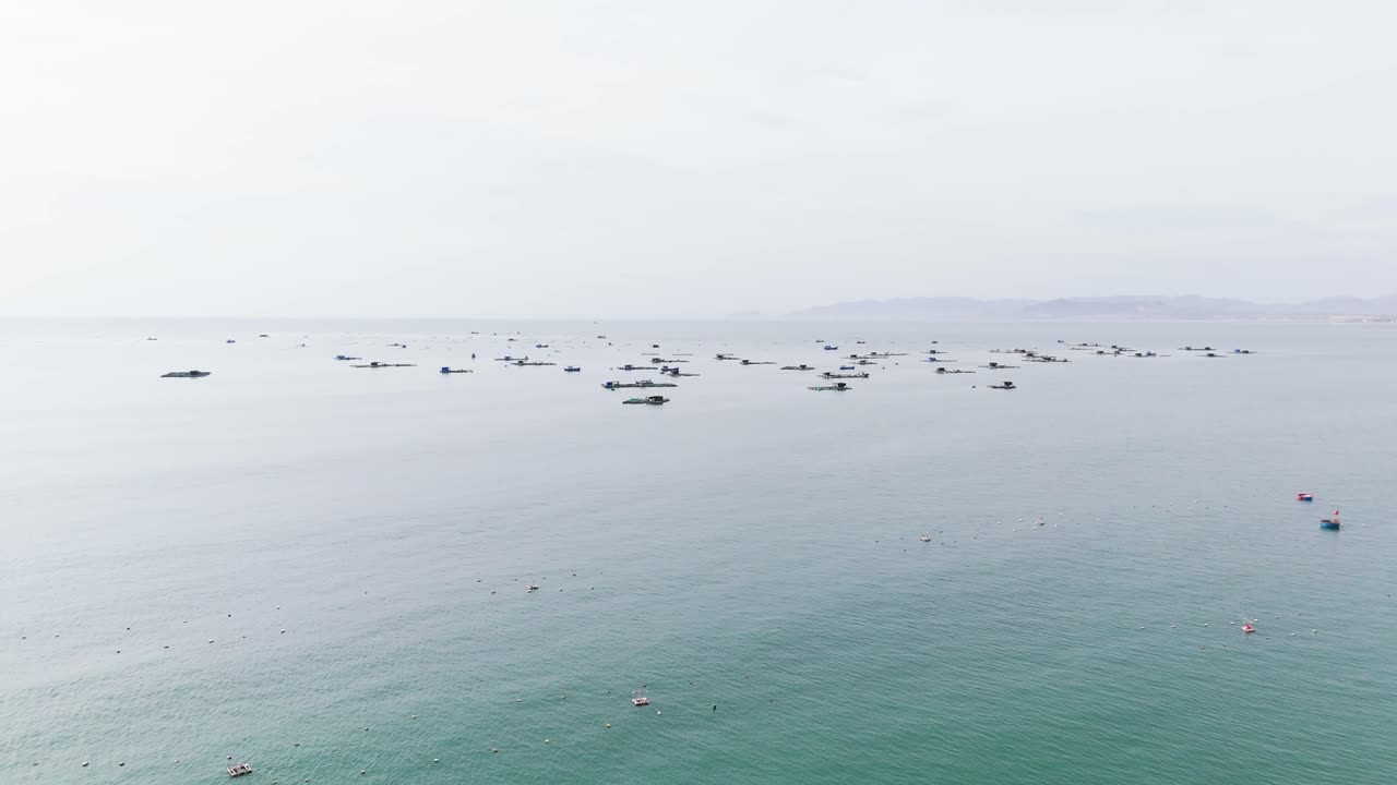 Aerial View Dolly of the Coast in Ninh Thuận.