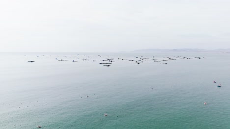 aerial view dolly of the coast in ninh thuận.