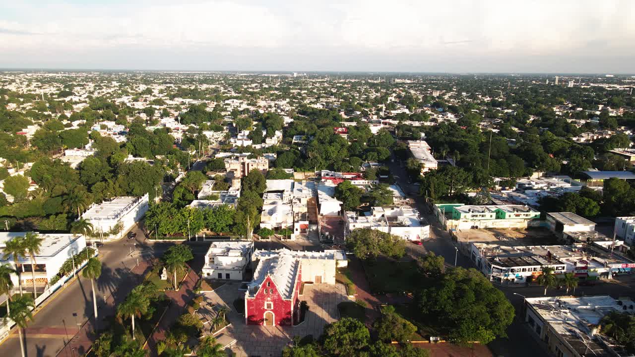 iglesia de itzimna en mérida yucatán méxico vista desde el aire