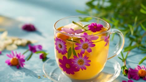 a refreshing floral herbal tea