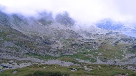 panoramic view of the retezat mountains in romania