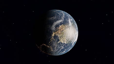 planet earth from space at night america vertical