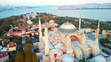 sehzade mosque from sky golden horn istanbul