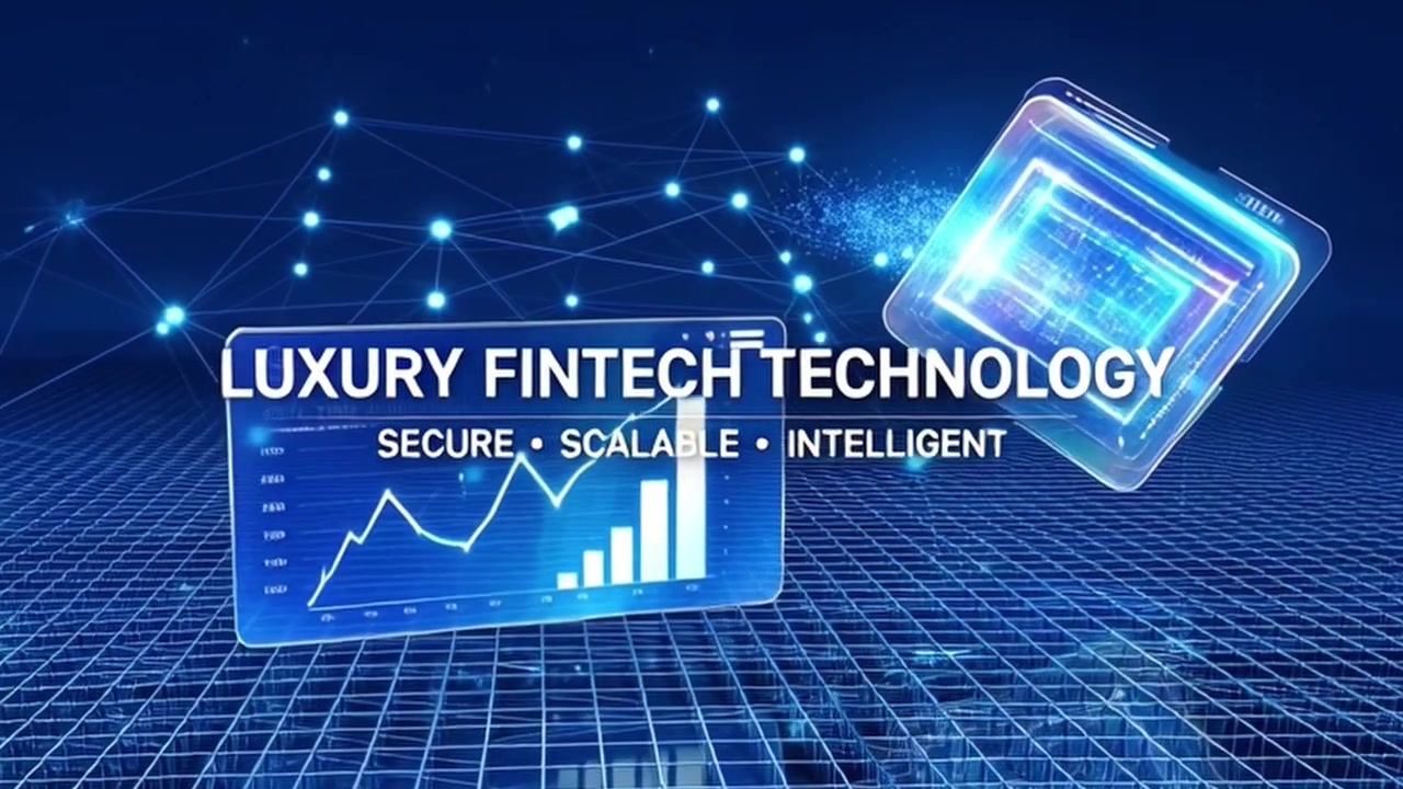 Digital Fintech Technology Interface with Blockchain Analytics and Data Visualization