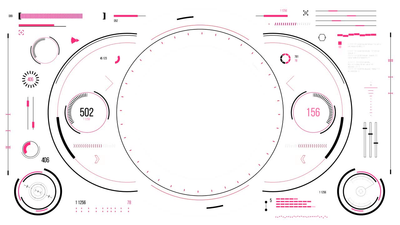 interfaz de usuario futurista con hud y elementos infográficos.