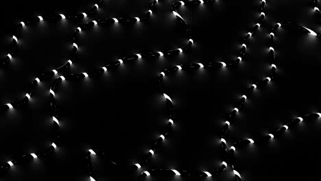 abstract white lights on a black background