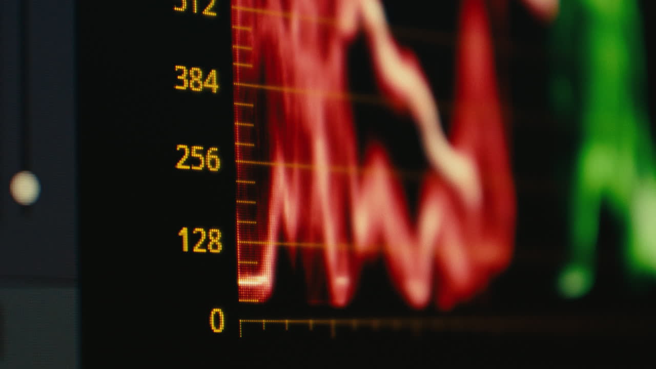 Closeup Of Color Grading Software In Post Production RGB Color Correction Process.
