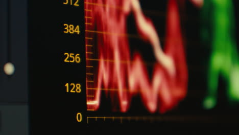 closeup of color grading software in post production rgb color correction process.