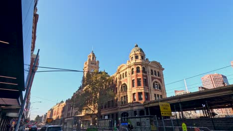 street view of melbourne's historic building