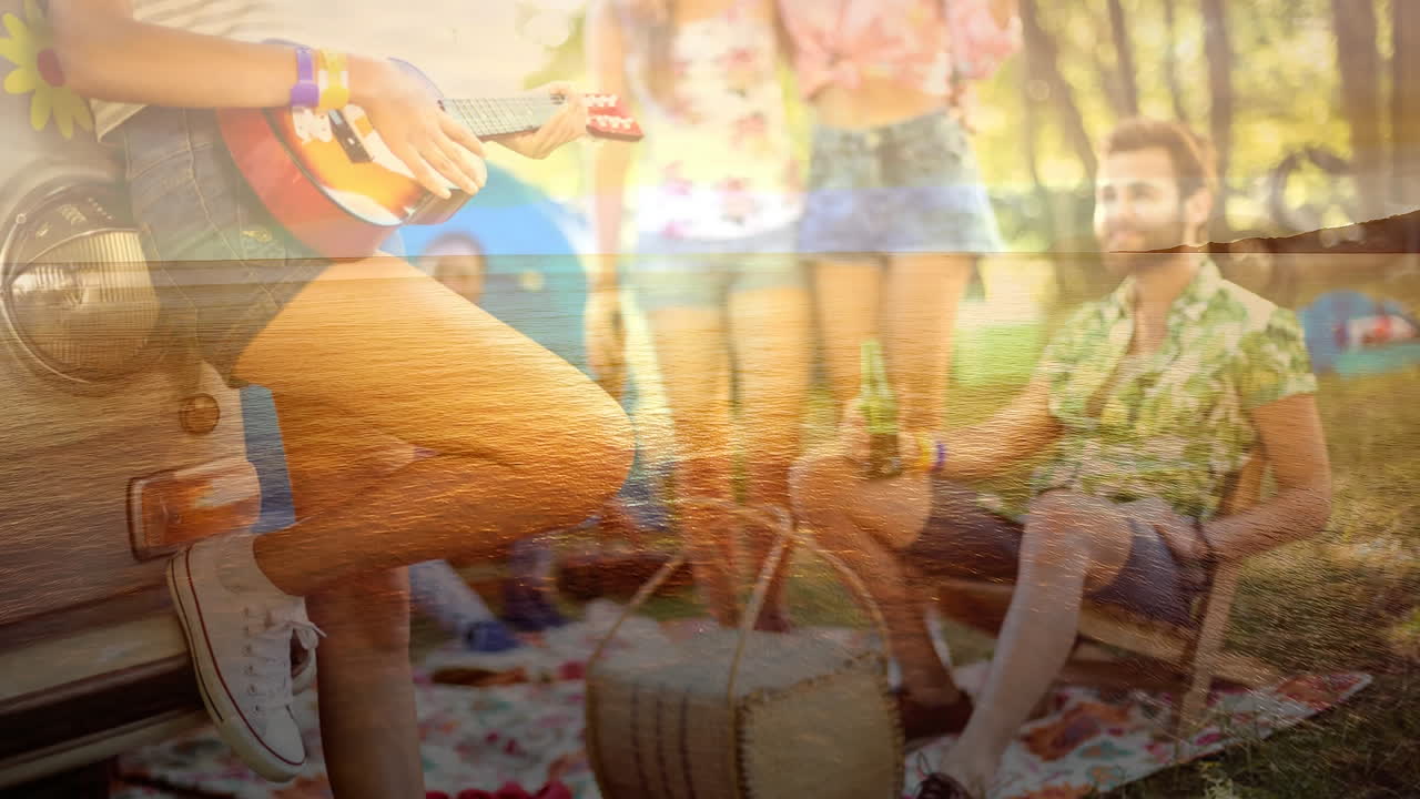 자연과 함께 캠핑 친구 전환