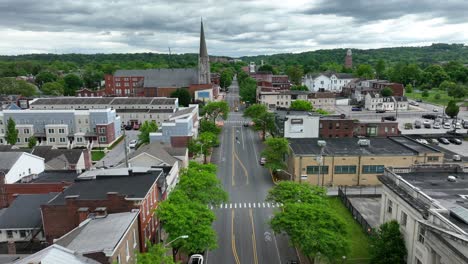 main street of american town in pennsylvania