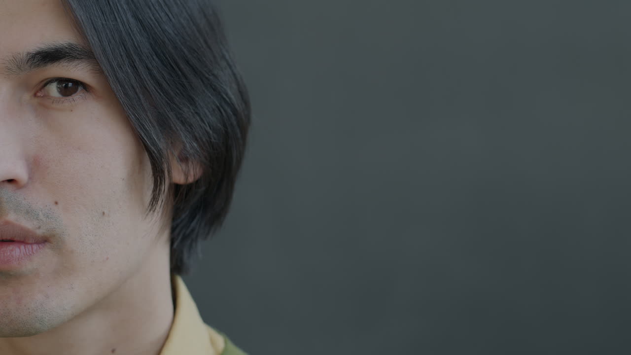 젊은 남자 의 클로즈업 초상화