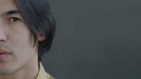 close-up portrait of a young man