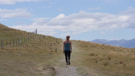 woman hiking alone