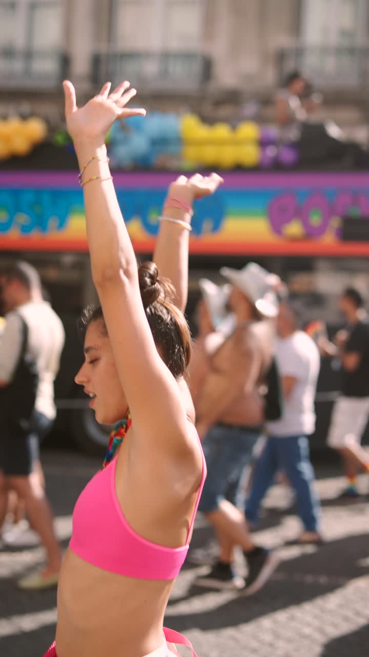 Joyful Celebration at a Pride Parade