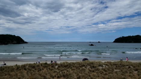 Vida-Costera,-Vueltas-De-Tiempo-En-Tauranga-Nueva-Zelanda