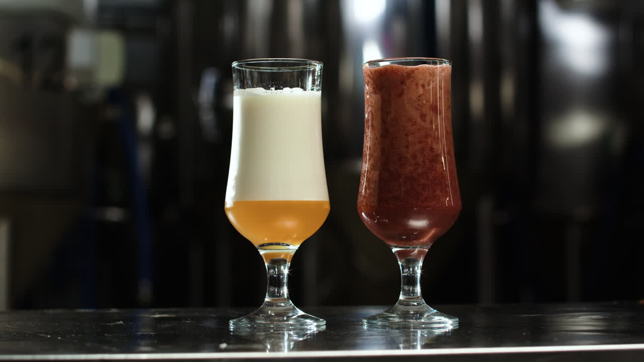 카운터에서 맥주