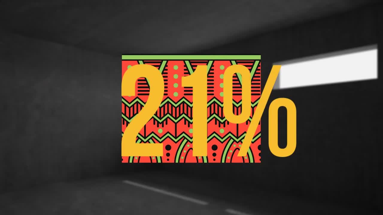 animación de formas que se mueven sobre el porcentaje.