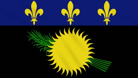 guadeloupe variant flag waving cloth, loop