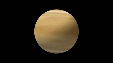 hermosa animación del planeta de venus en el espacio oscuro