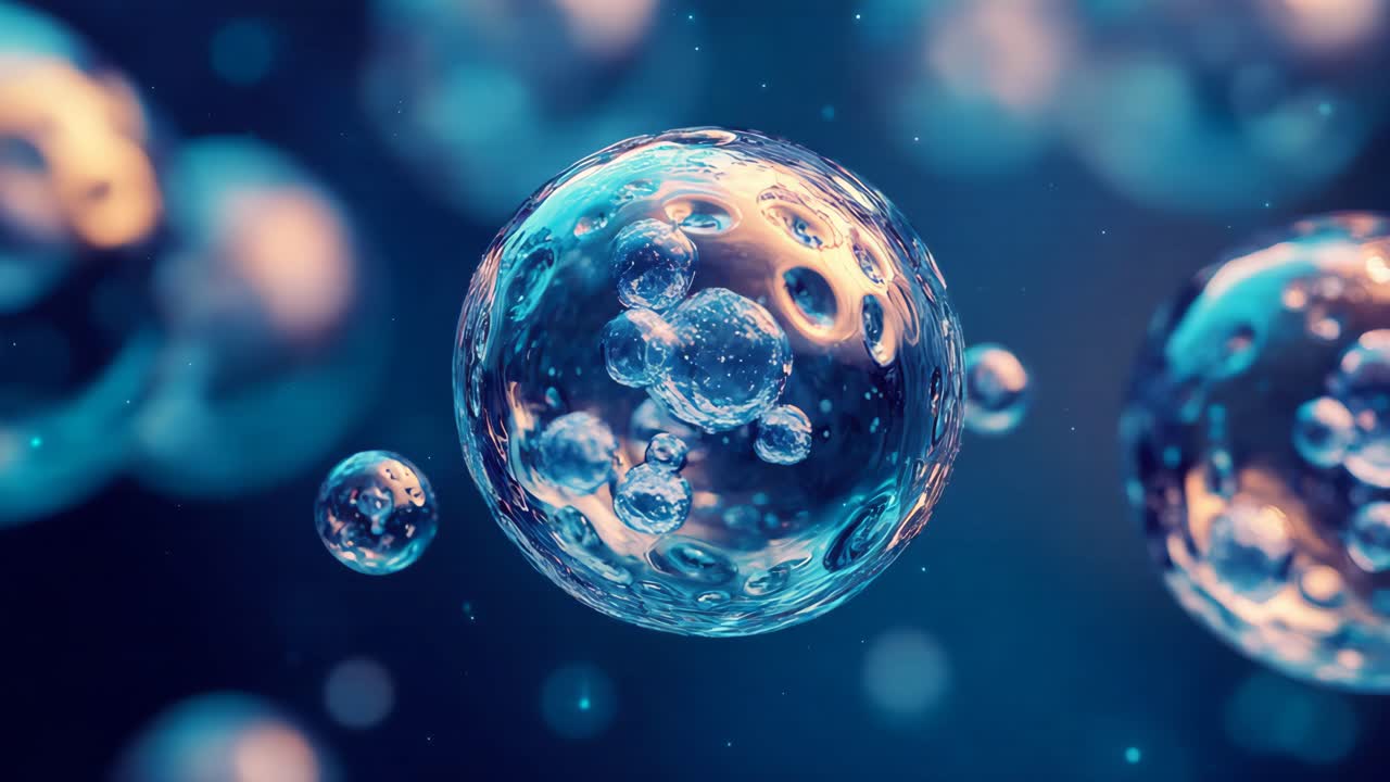 Abstract Microscopic Image of Molecules