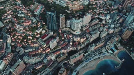 aerial view of monaco cityscape