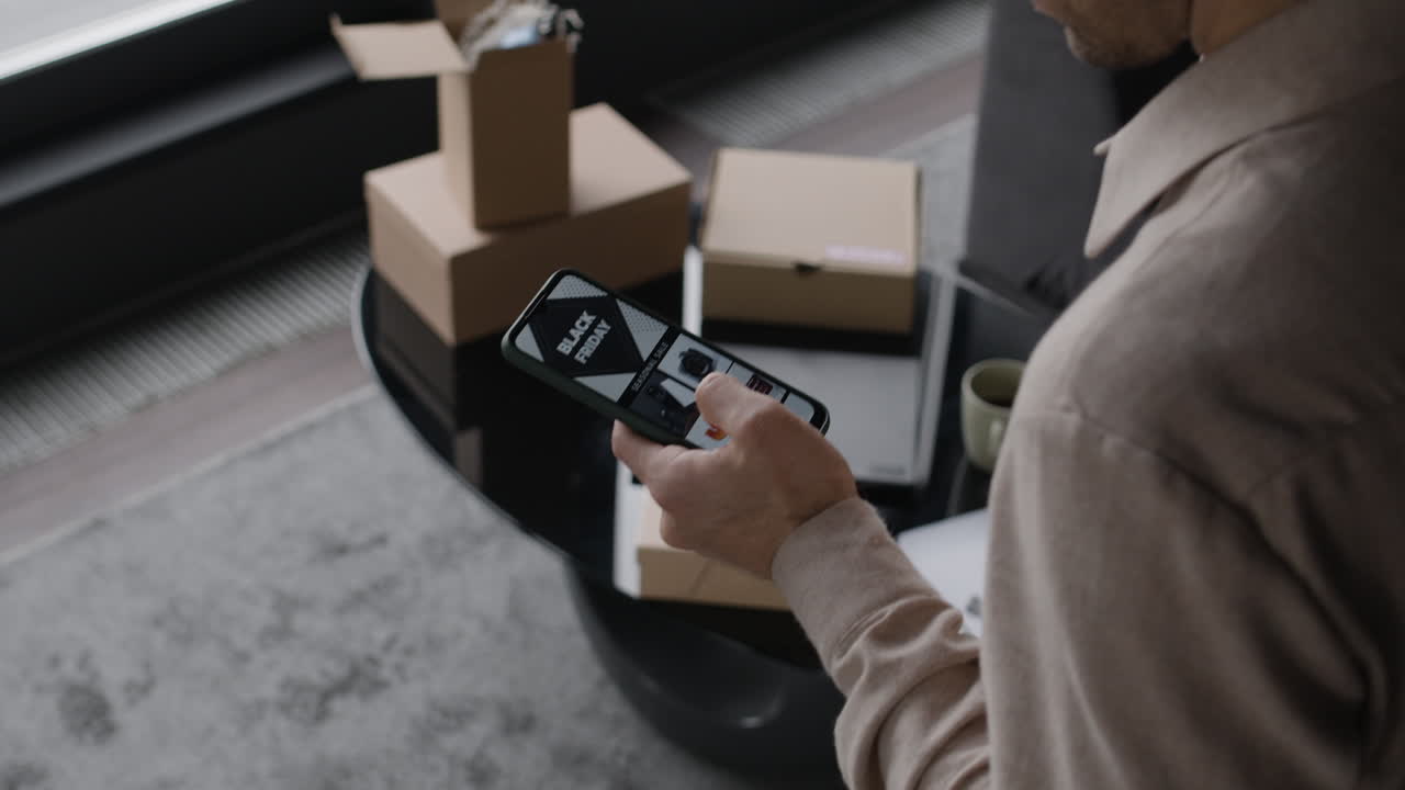 Boxes and Smartphone on Table