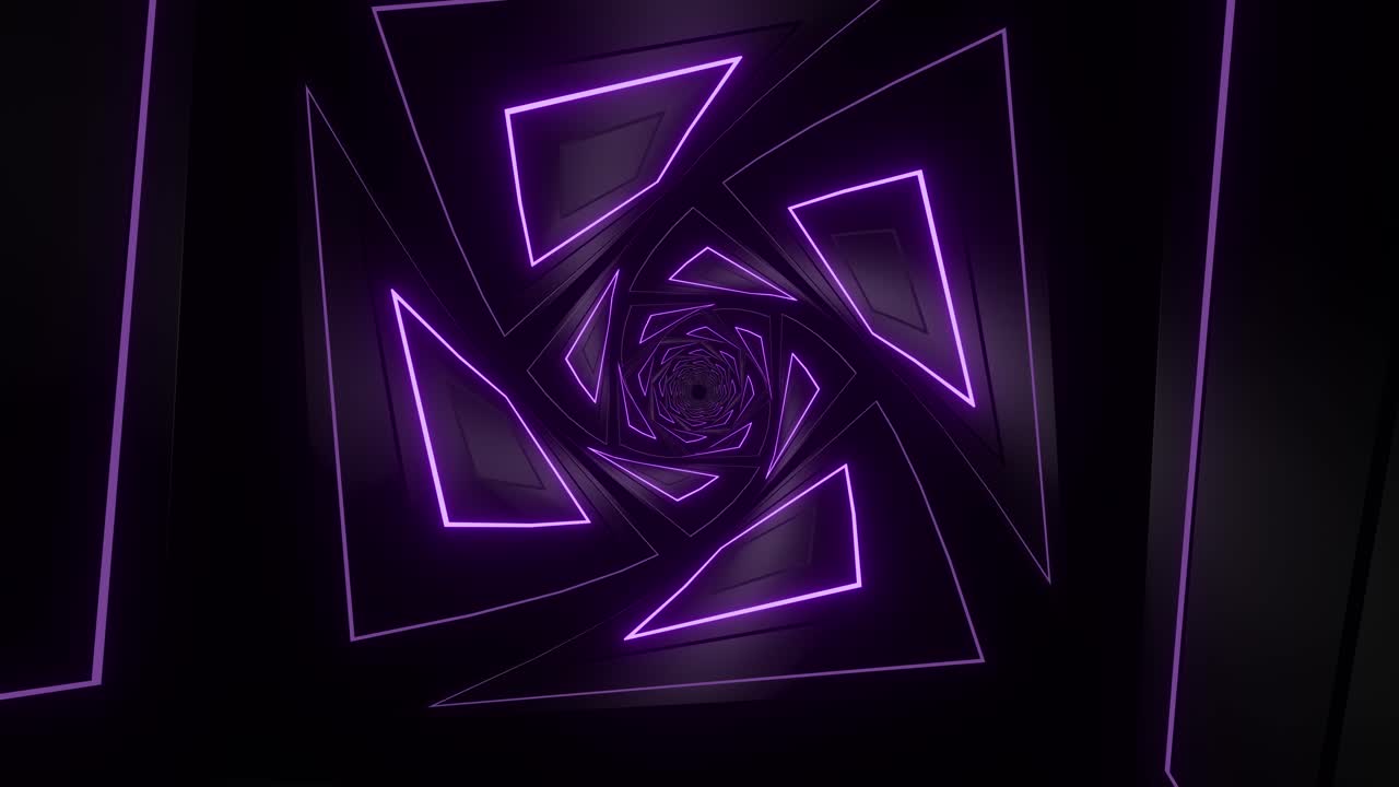 Abstract Purple Neon Tunnel