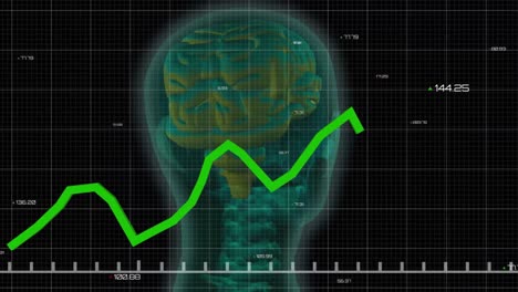 Green-graphs-moving-against-3D-human-head-model