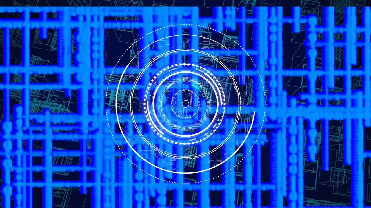 Animation of scope scanning and data processing over grid