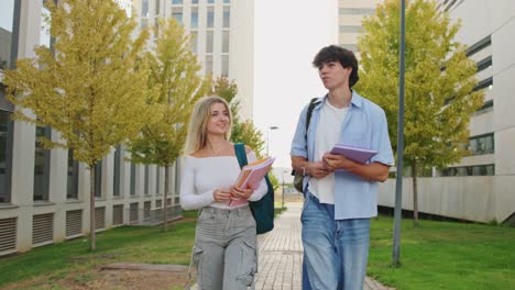 College Students Walking on Campus