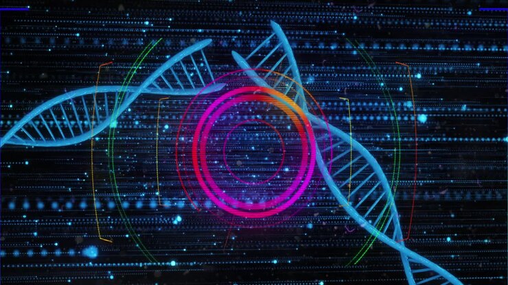 Animation of scope scanning over dna strands