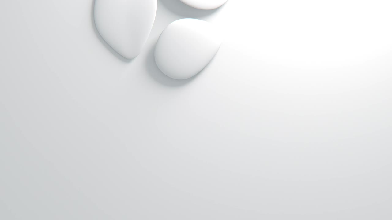 fondo abstracto blanco. bucle de luz suave patrón mínimo limpio, fondo de renderización 3d animado para presentación de negocios. células en movimiento. bucle sin costuras uhd.