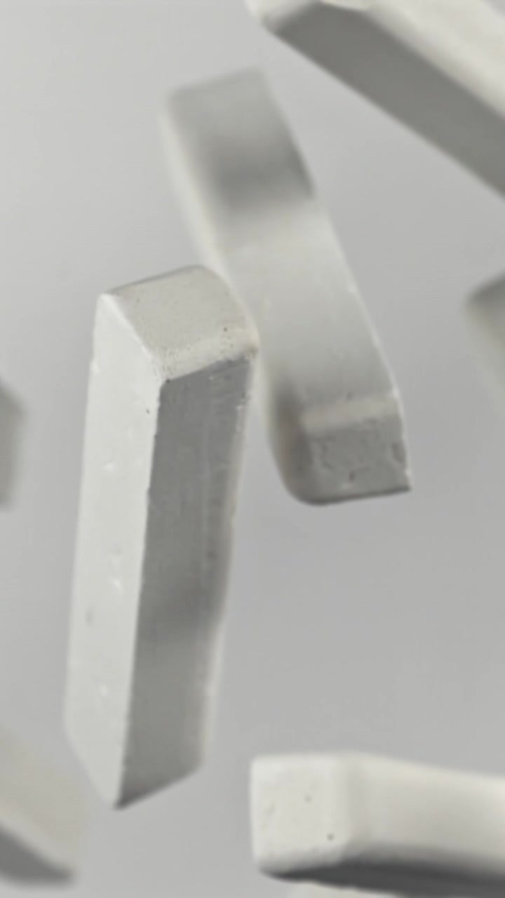 Abstract Composition of White Chalk Sticks Suspended in Air