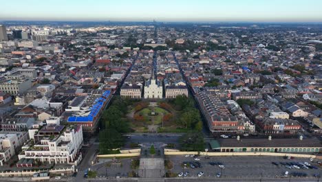 new orleans and st louis cathedral with french quarter