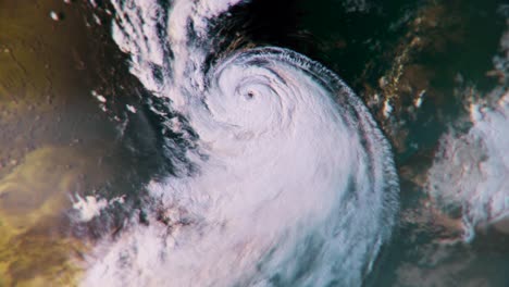 un huracán masivo en el océano