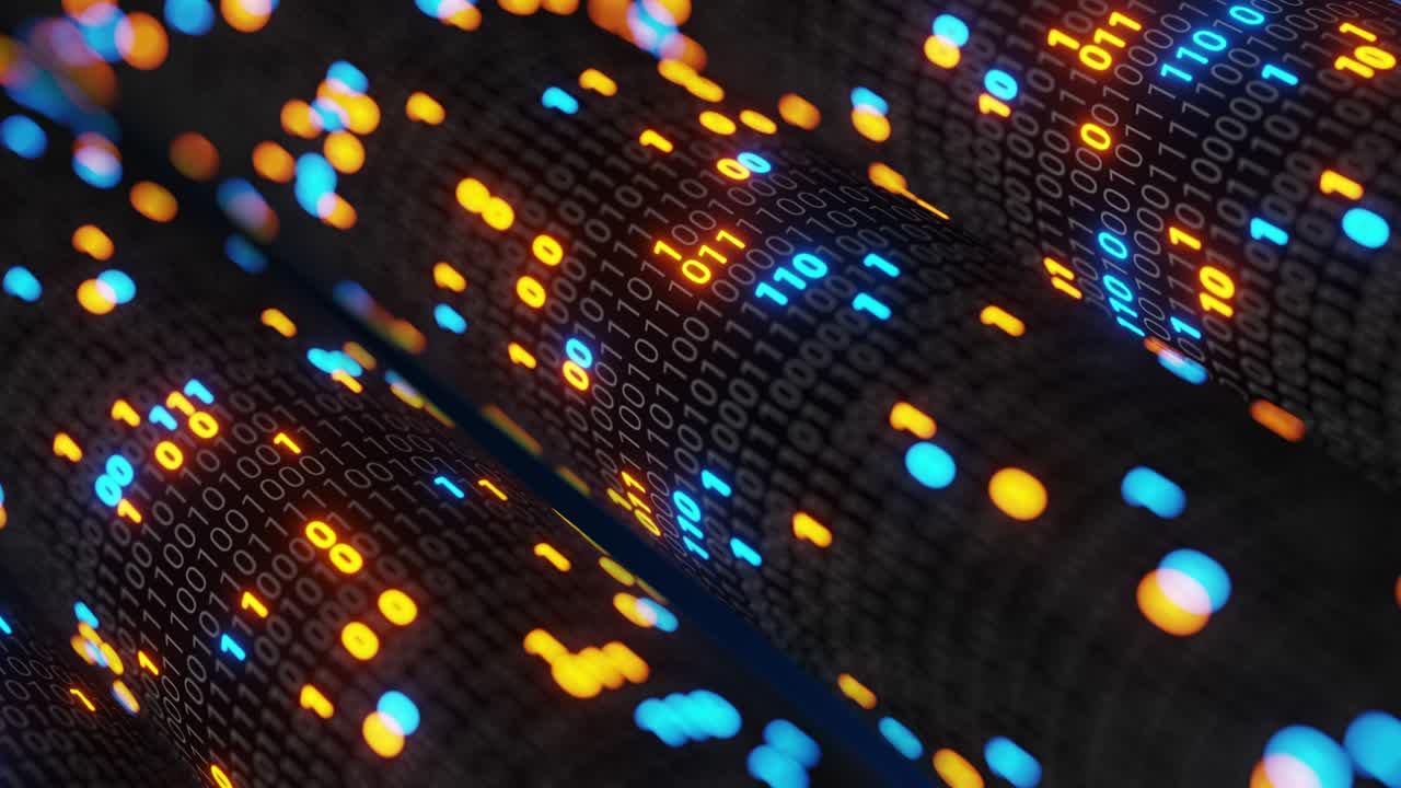 big data cloud computing internet de las cosas iot ai tecnología de red. bucle sin fisuras 4k vj fondo.